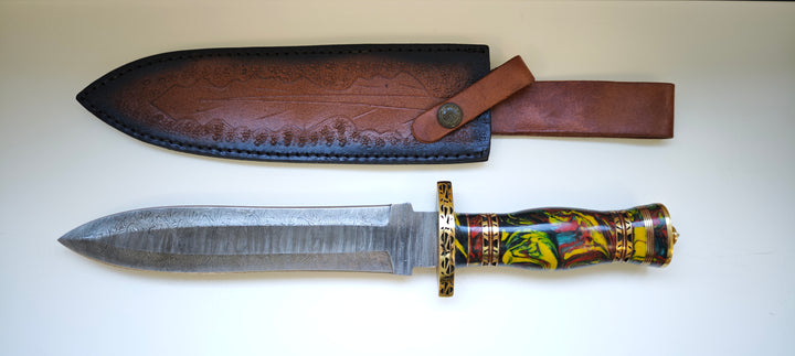 Albainox 32562 Dague 22,8 cm avec lame damassée