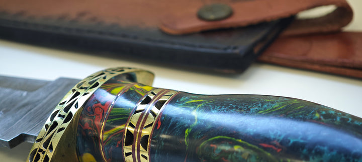 Albainox 32562 Dague 22,8 cm avec lame damassée