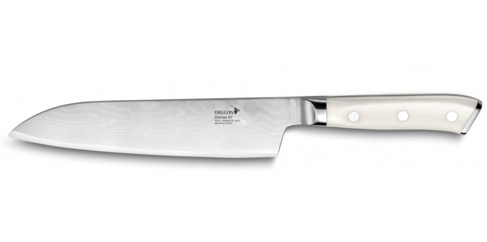 Couteau Santoku Deglon Damas 67 avec lame de 18 cm.