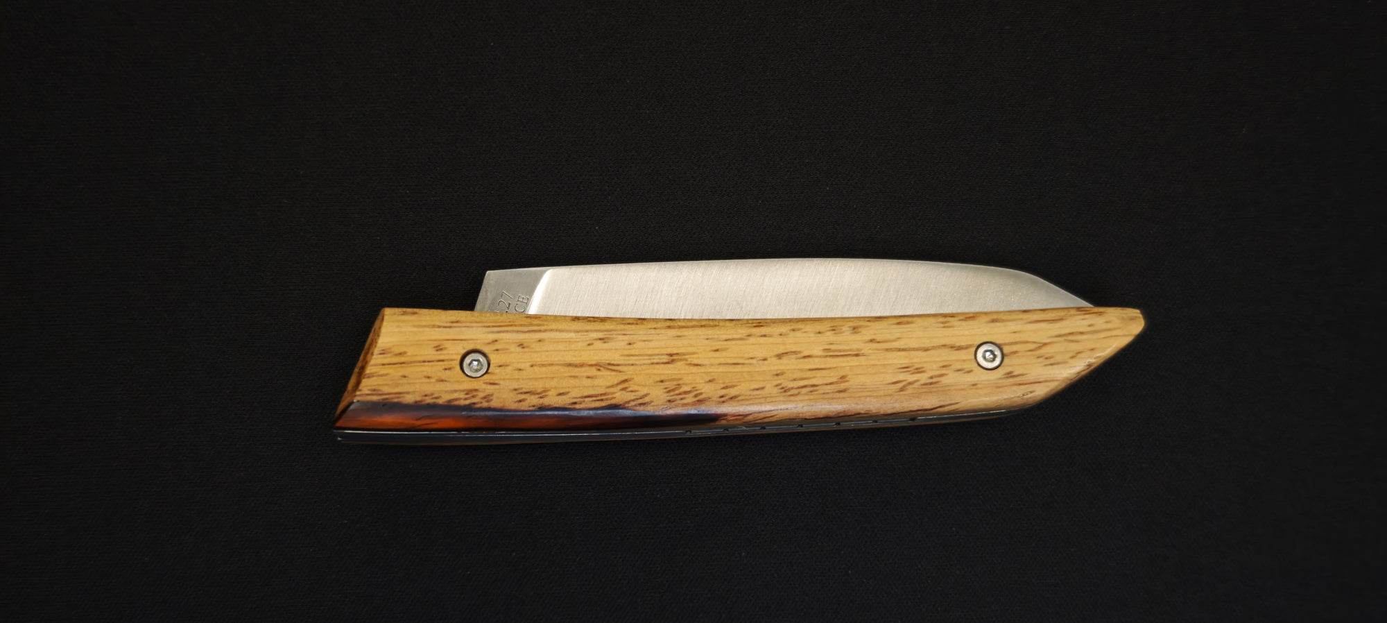 Le Klic par JP Hontanx - Couteau pliant – Manche Cocobolo & Aubier – Acier 12C27N