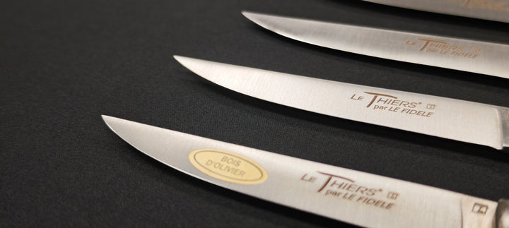 Couteaux à steak Le Thiers par Le Fidèle – Manche Olivier - 6 pièces