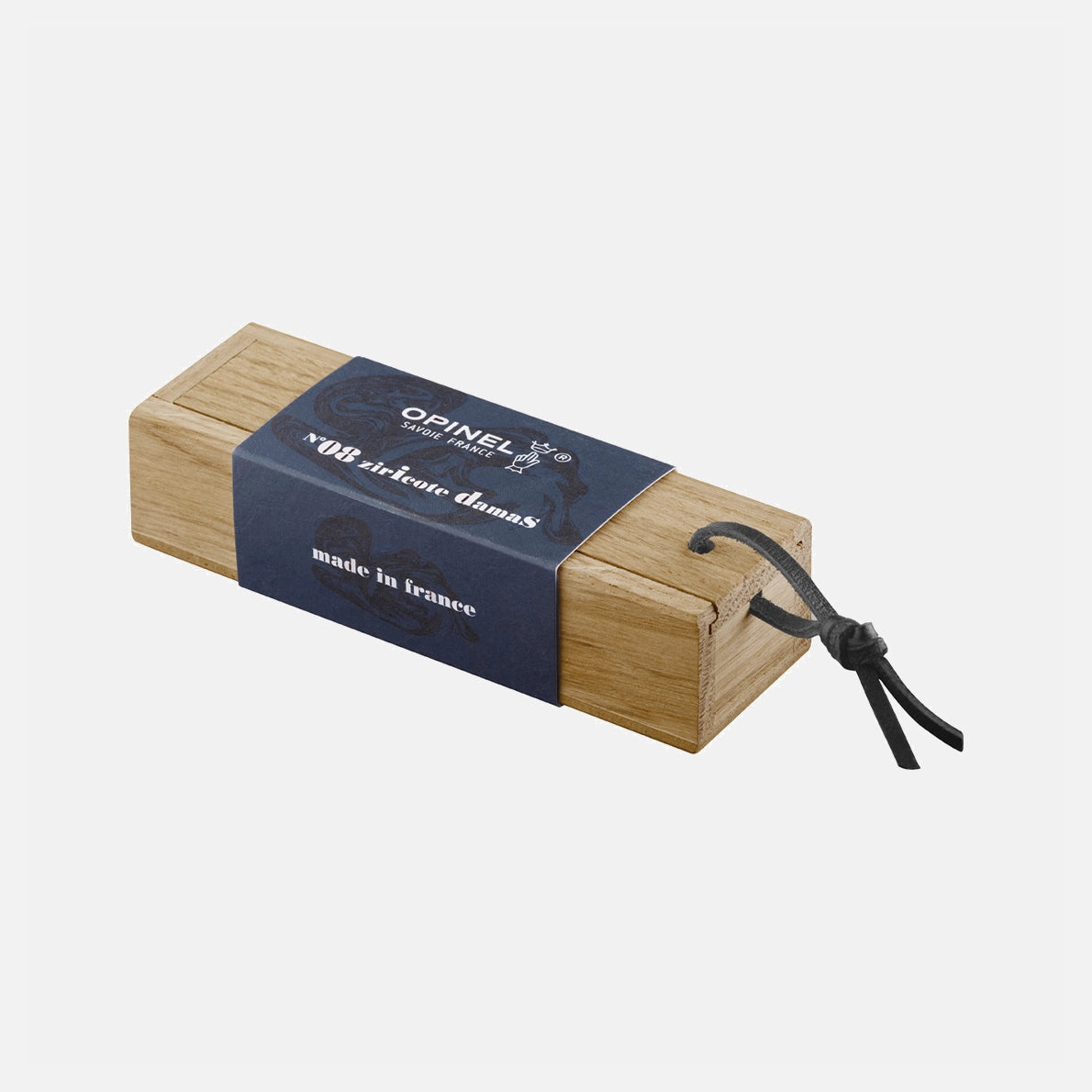 Couteau Opinel N°08 Édition Limitée Damas & Ziricote – Coffret Chêne.