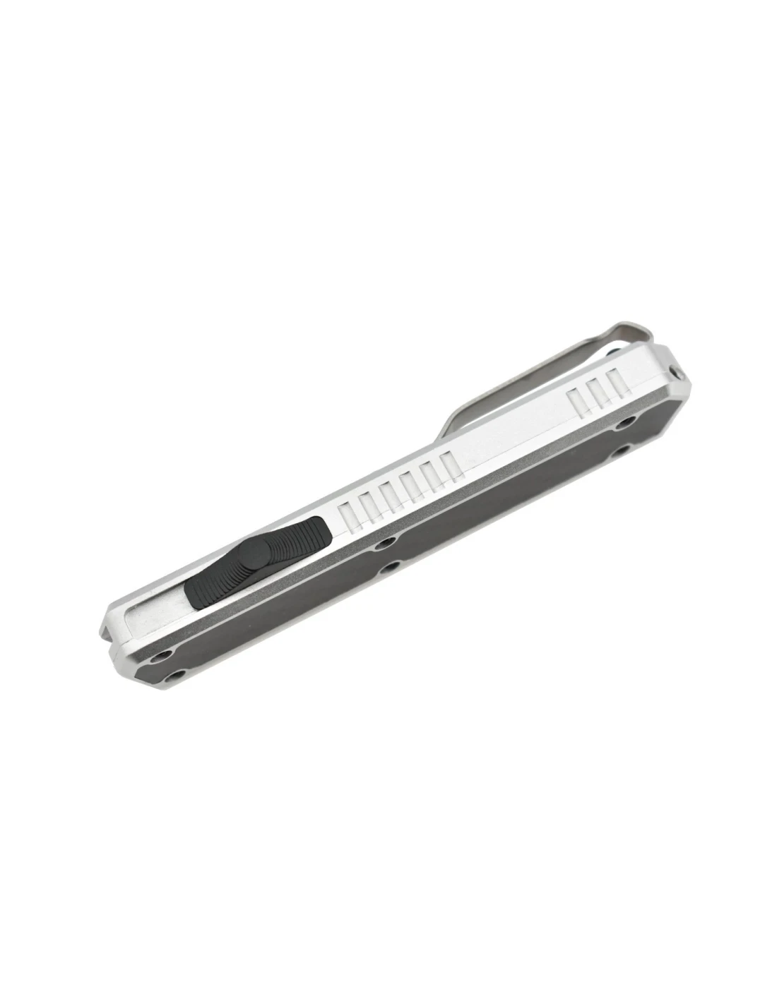 Golgoth G11C6 Silver. Couteau lame acier D2 manche aluminium silver et fibre de carbone - Coutellerie Marcin