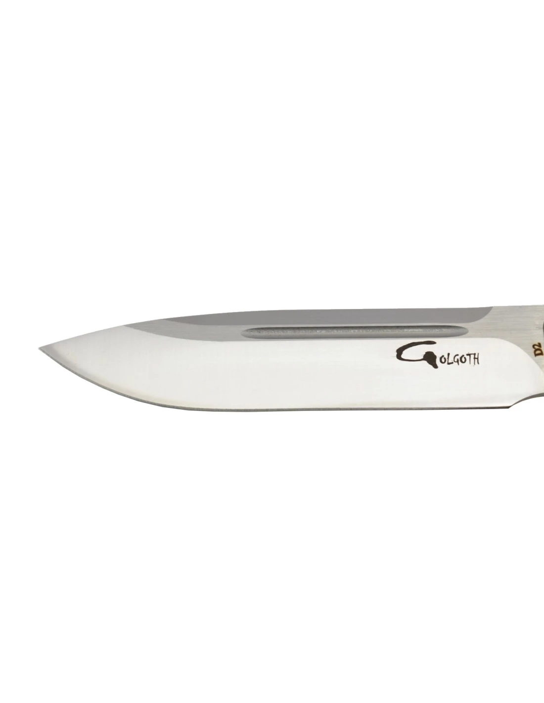 Golgoth G11C6 Silver. Couteau lame acier D2 manche aluminium silver et fibre de carbone - Coutellerie Marcin