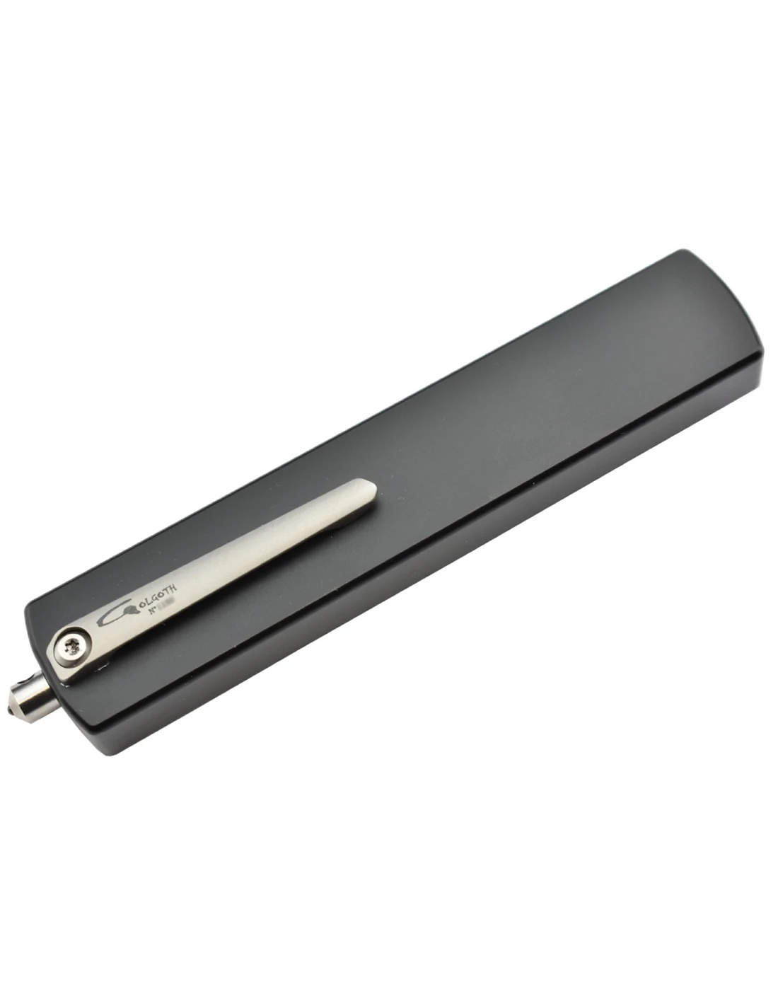 Golgoth G12DT Couteau lame double tranchant acier D2 manche aluminium - Coutellerie Marcin