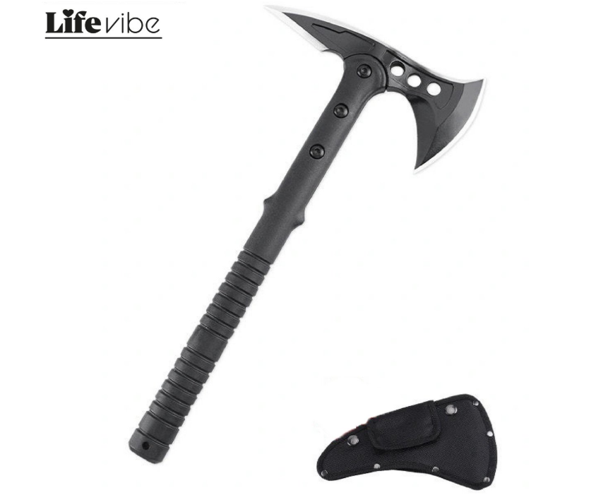 LifeVibe : Hache tactique Outdoor durable en acier trempé
