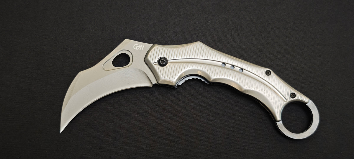 Couteau Herbertz Karambit aluminium gris