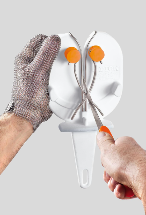 Affûteur de couteaux DICK Master Steel HyperDrill II – Affûtage facile « Pull-Through »