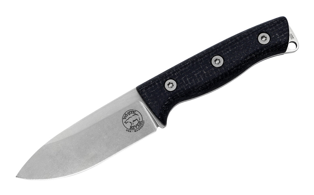 White River WRUR35-BBL Ursus Cub Black Micarta Magnacut Fixed Knife