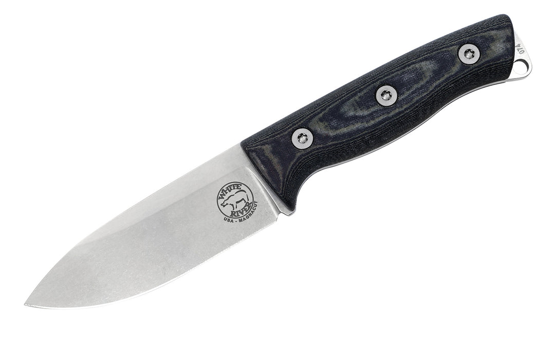 White River WRUR35-LBO Ursus Cub Fixed Knife Black Olive Micarta Magnacut