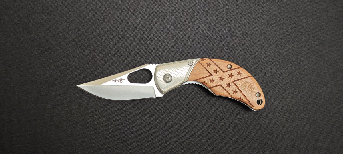Couteau de poche JKR0661 avec lame en acier inoxydable de 6,2 cm.
