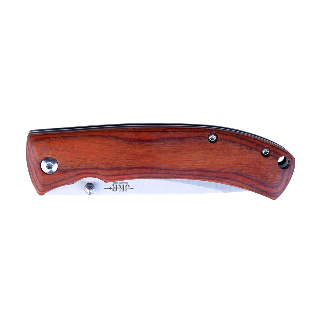 JKR0714 Couteau pliant de poche avec manche de bois