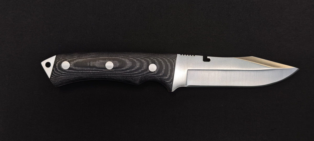 Manche en Micarta noir et gris du Joker RAK-I.