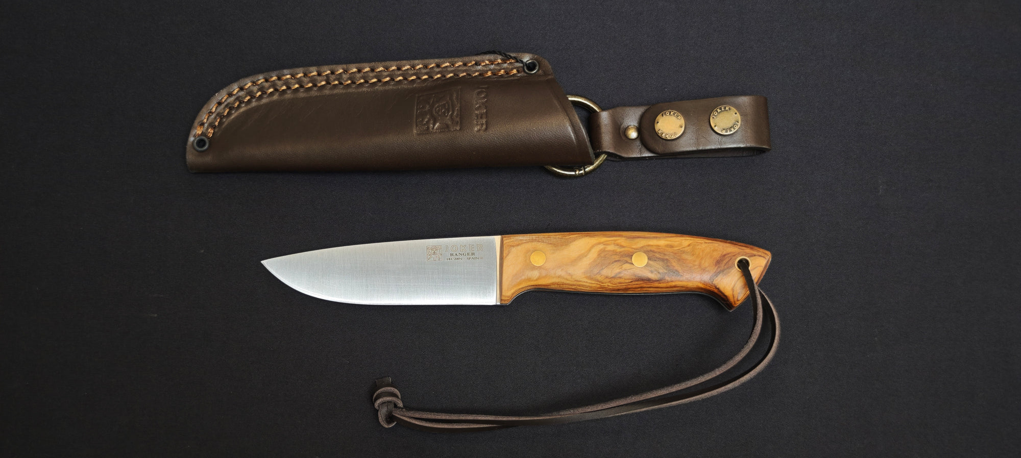 Couteau Joker Ranger avec lame Sandvik 14C28N de 11 cm.