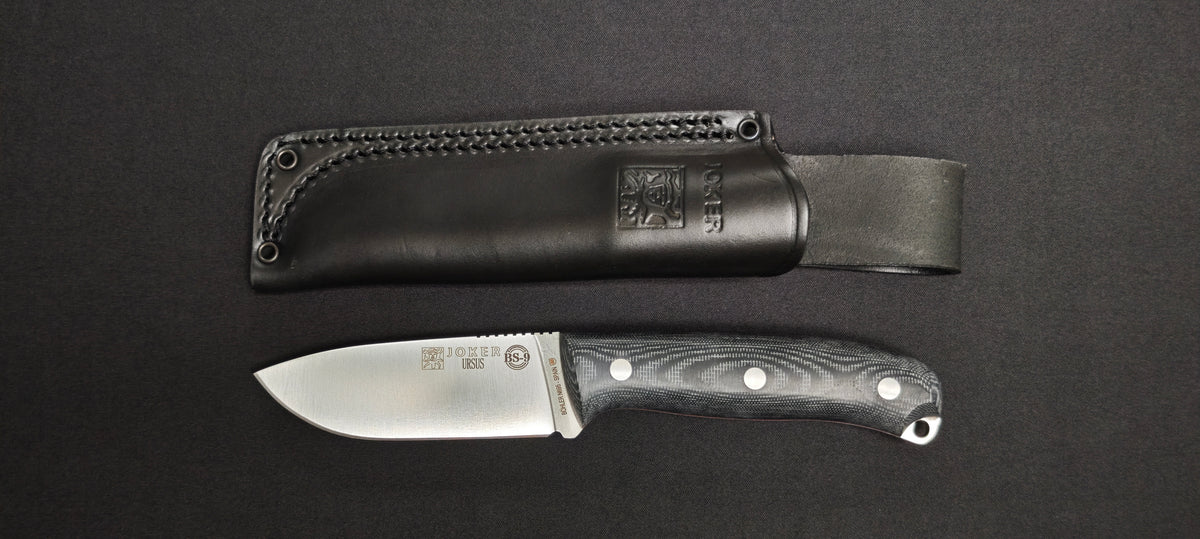 Couteau de survie Joker Ursus CM116 avec manche Micarta noir.