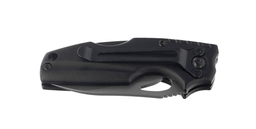 Couteau pliant tactique K25 18775 – lame 7Cr17MoV titane, manche aluminium noir