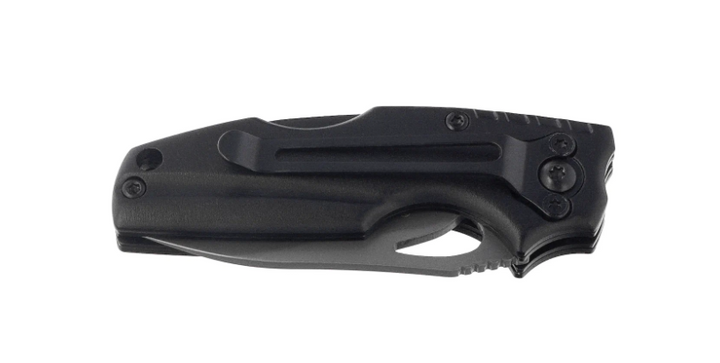 Couteau pliant tactique K25 18775 – lame 7Cr17MoV titane, manche aluminium noir