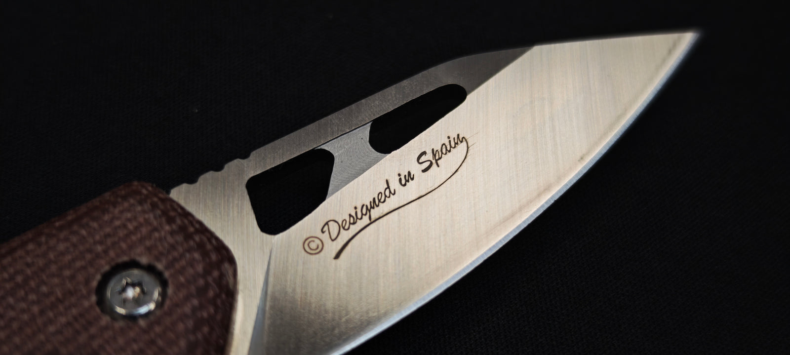 K25 25247 Couteau pliant micarta caramel lame 6,5 cm
