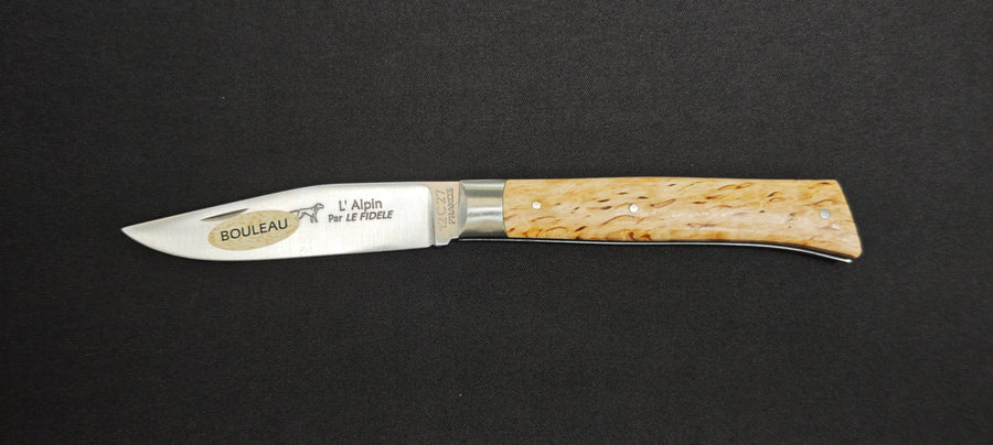 Couteau L'Alpin Le Fidèle ALBL manche en bois de bouleau