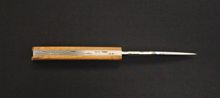 L'Alpin par Le Fidèle –  Couteau de poche pliant - Manche Bois d’Olivier Réf. ALPLOL
