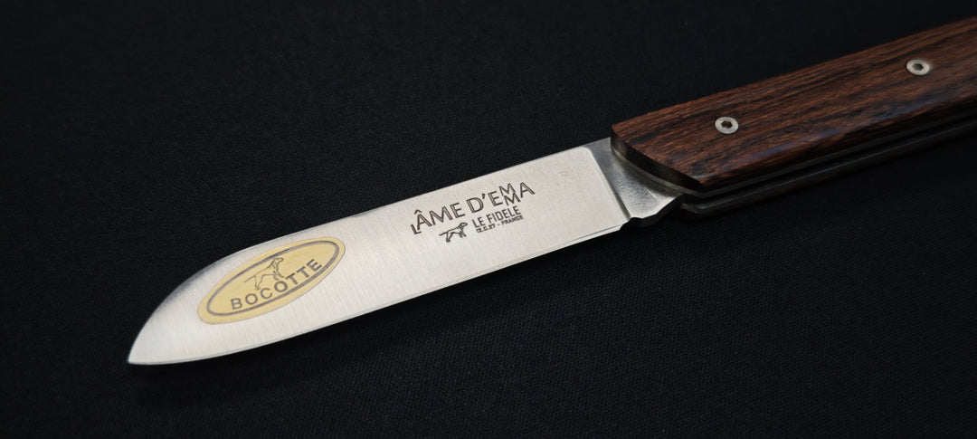 Couteau pliant "L'Âme d'Emma" – Manche en Bocotte | Le Fidèle | Ref : LEMBO