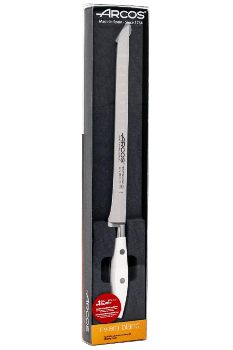 Arcos Couteau à Jambon Riviera Blanc 25 cm – Lame Forgée NITRUM