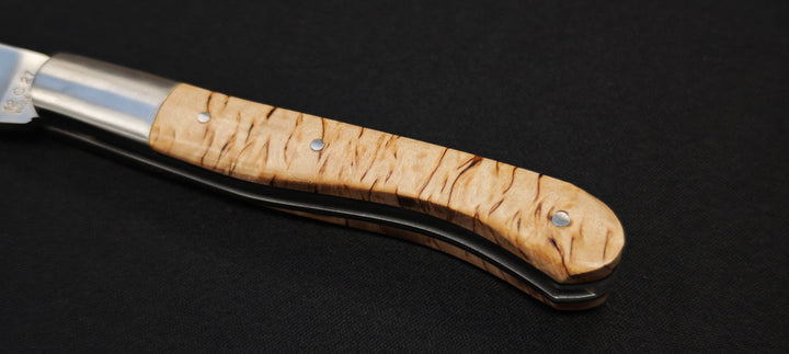 L'Aurillac par le Fidèle - Couteau pliant de poche manche en bois de bouleau - Ref : AUBL