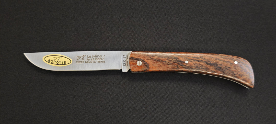Le Mineur par Le Fidèle – Couteau pliant Manche en Bocotte MINBO