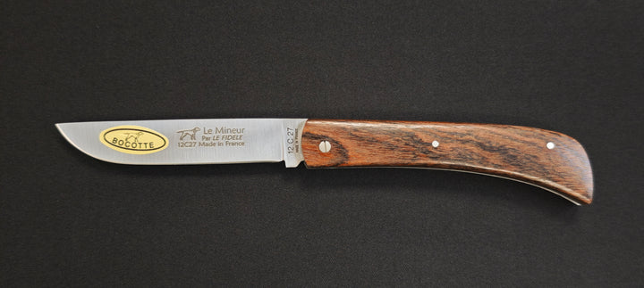 Le Mineur par Le Fidèle – Couteau pliant Manche en Bocotte MINBO