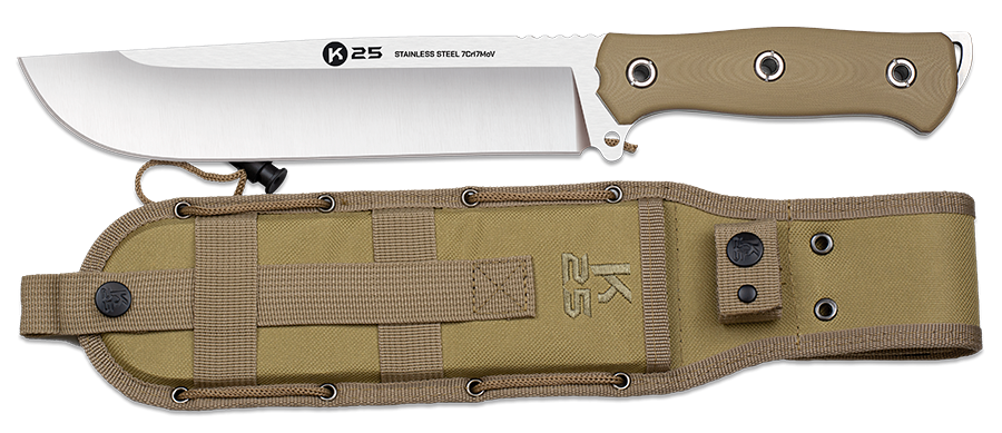 K25 Couteau de Buschraft Coyote - Coutellerie Marcin