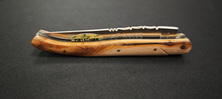 Couteau Laguiole Le Fidèle Manche Pistachier – Réf. 12PLPI | Artisanat Français Élégant