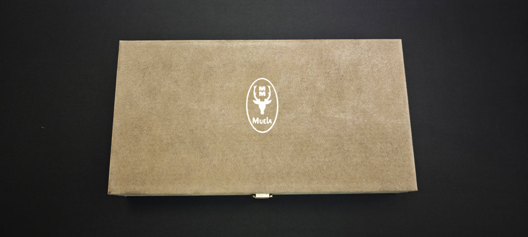 Muela Wildboar 16R Couteau de chasse manche bois avec tête de sanglier + coffret