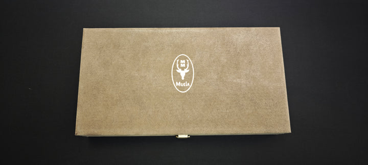 Muela Wildboar 16R Couteau de chasse manche bois avec tête de sanglier + coffret