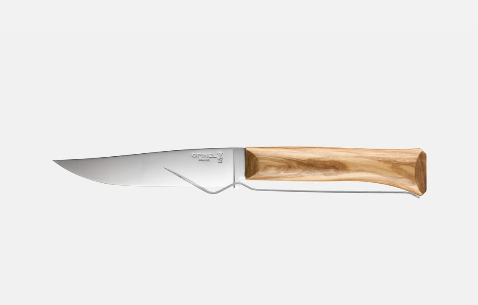 Couteau à fromage Opinel avec manche en bois d'olivier d'Italie.