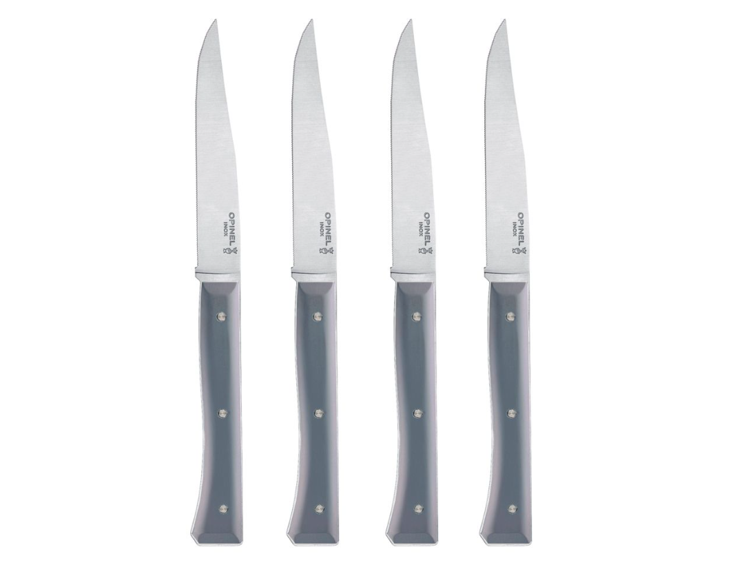Coffret 4 couteaux de table Opinel Facette Ardoise micro-dente