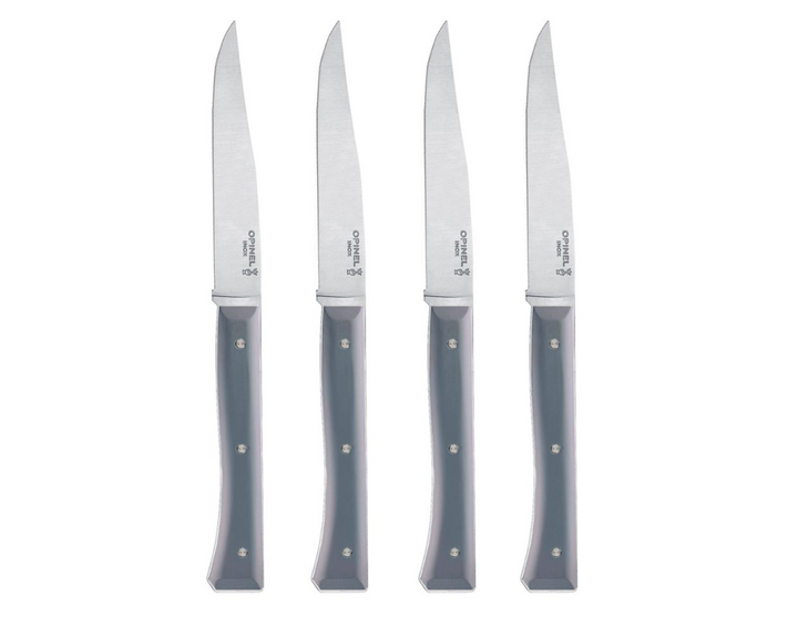 Coffret 4 couteaux de table Opinel Facette Ardoise micro-dente