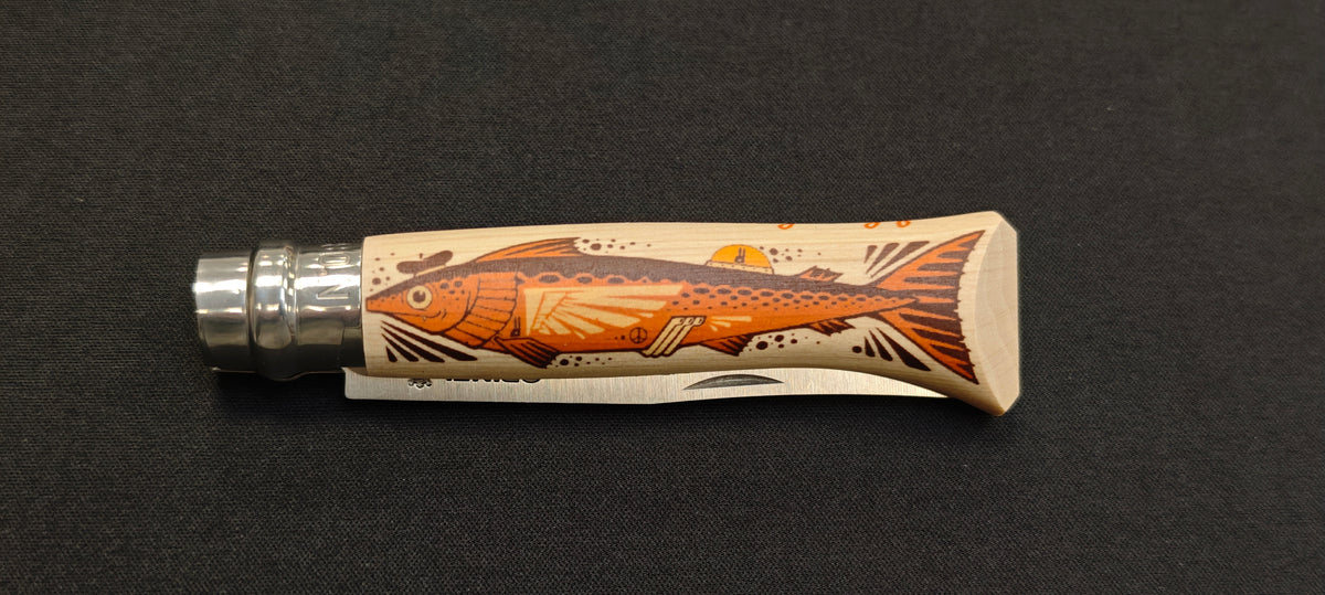 Bague de sécurité Virobloc du couteau Opinel Jeremy Fish.