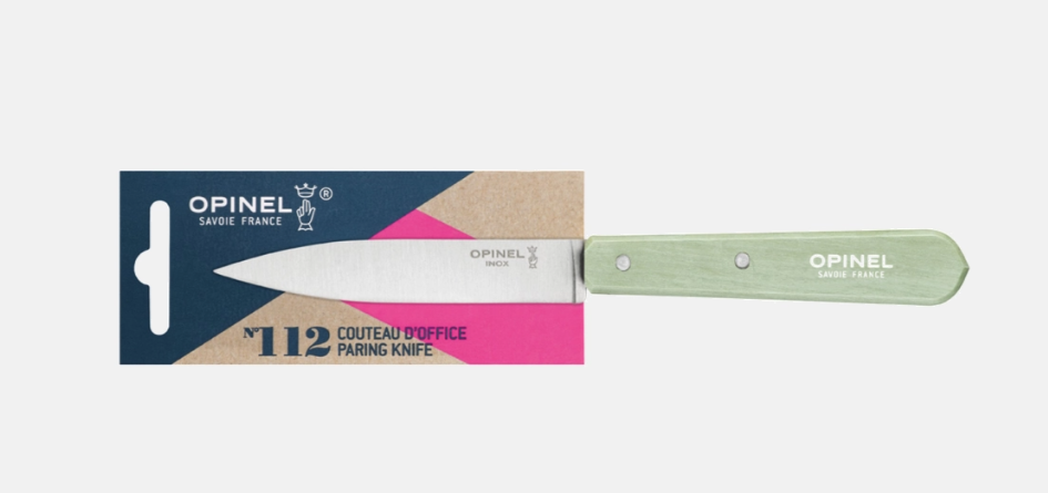 Couteau d’office Opinel N°112 Sauge avec manche en bois de charme.