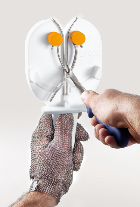 Affûteur de couteaux DICK Master Steel HyperDrill II – Affûtage facile « Pull-Through »