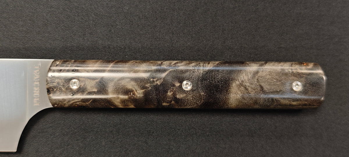 Détail de l'émouture lente de la lame Perceval 9.47.