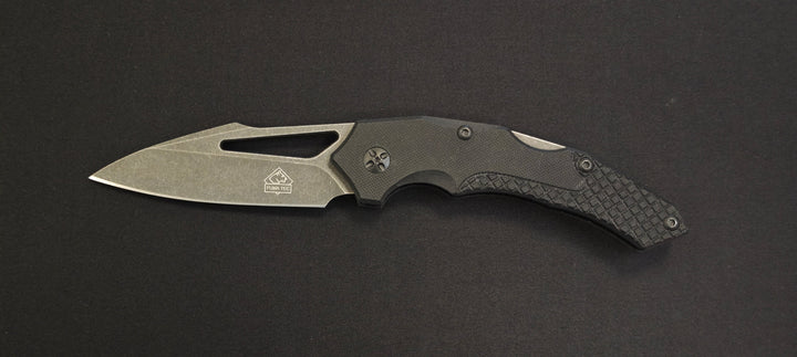 PUMA TEC One-Hand Knife « Curved » – Lame Stonewash & G10 Noir / Ref : 315913