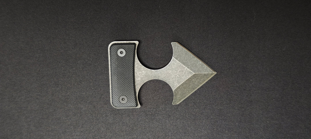 Push Dagger compact CobraTec Defender en acier D2 finition noire