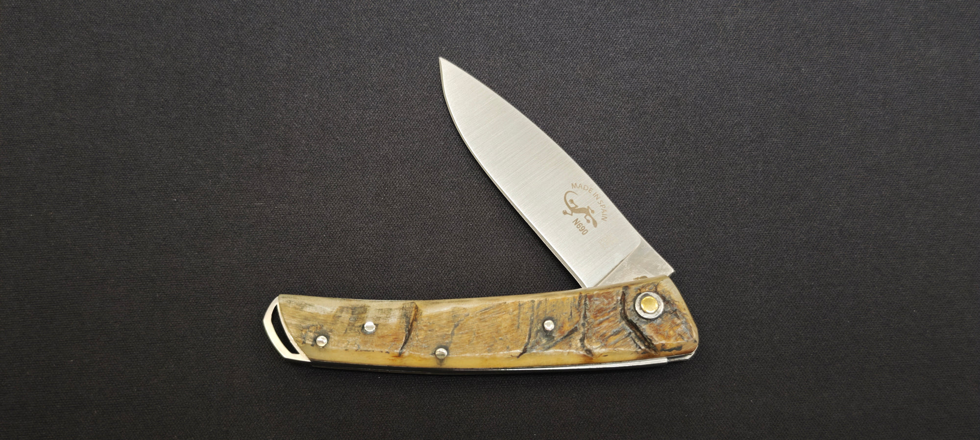 Couteau Salamandra Corne Brute 64265