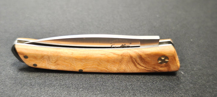 Couteau pliant Salamandra 9 cm – Manche olivier & lame inox