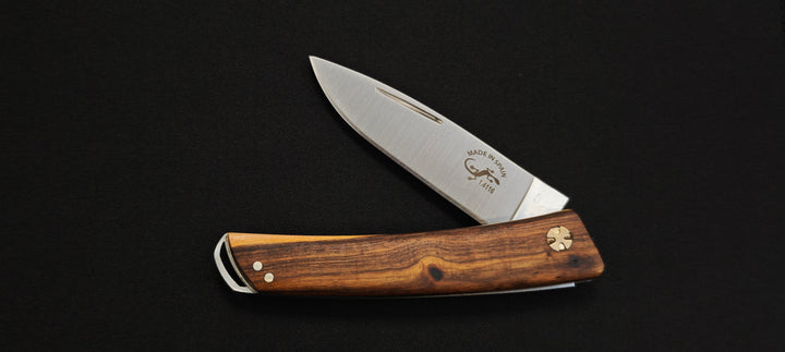 Couteau Pliant Salamandra 9cm – Manche Pistachier, Acier Inoxydable