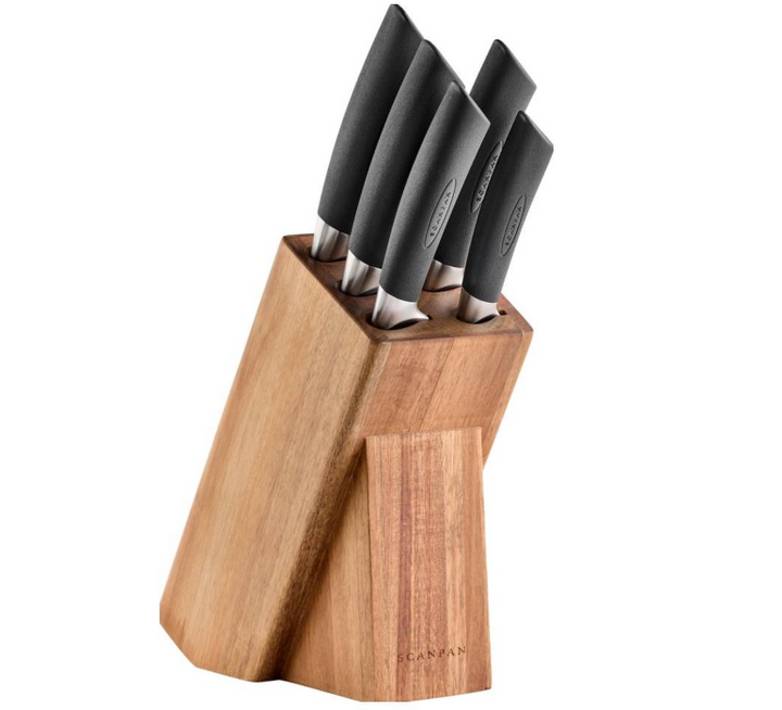 ScanPan Bloc à Couteaux 6 pièces avec Aiguiseur – L’Essentiel de la Cuisine