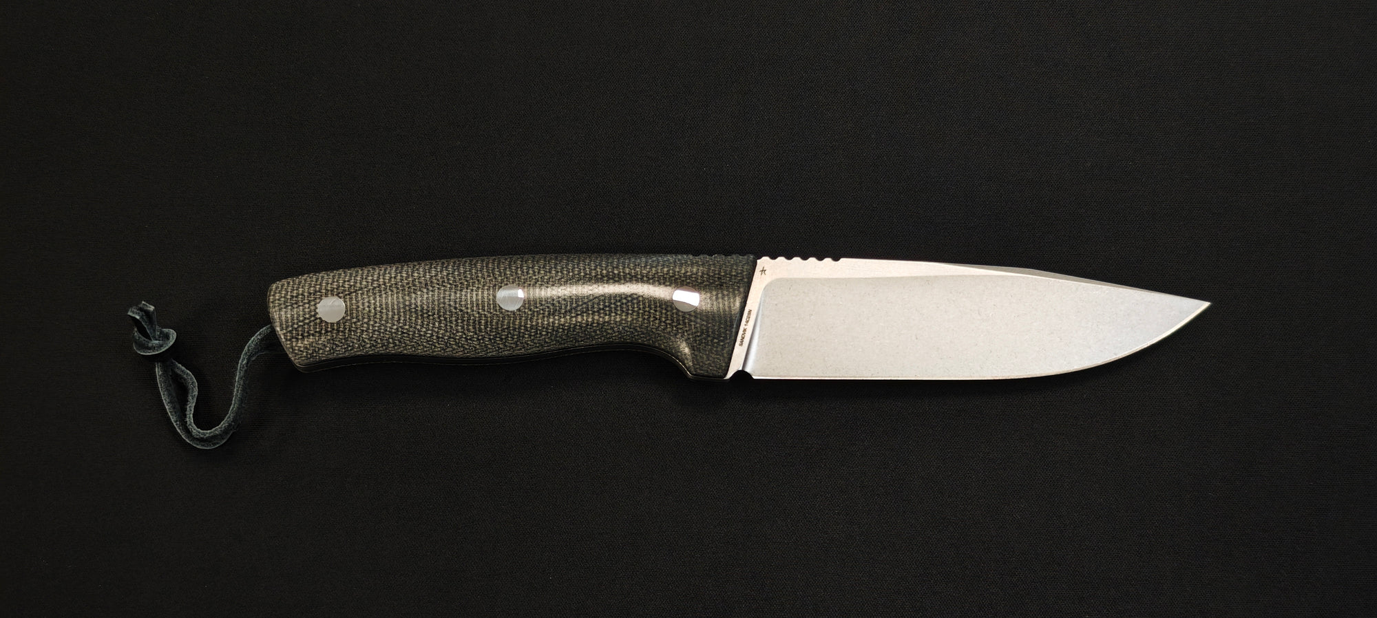 Schnitzel KVIN : Couteau outdoor/buschcraft – Manche Micarta vert-brun