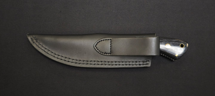 Couteau outdoor Hibben avec étui cuir à lame fixe