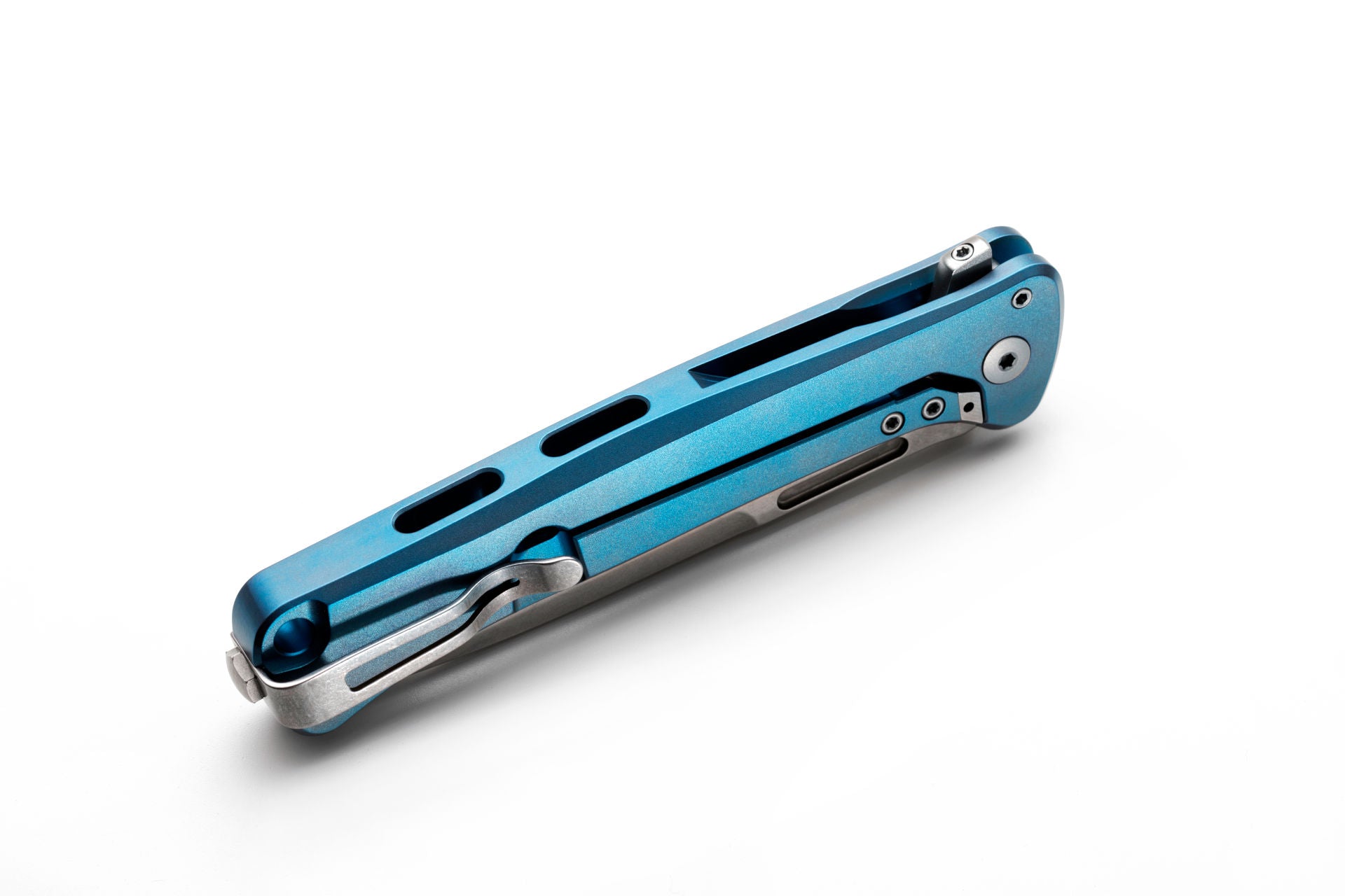 Lionsteel SK01 BL Skinny Titanium - Blue - Coutellerie Marcin