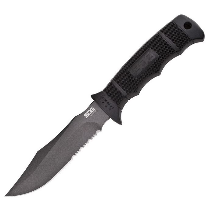 SOG Seal Pup M37K – Couteau Tactique Fixe -  Lame Combo + étui Kydex
